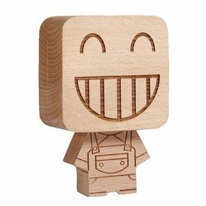 TORCH Wooden Music Box Emoji Face Print (Smiling)